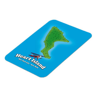 Magnet Flexible Carte de Hart Island New York New York