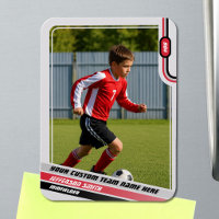 Carte de joueur de football gris clair rouge
