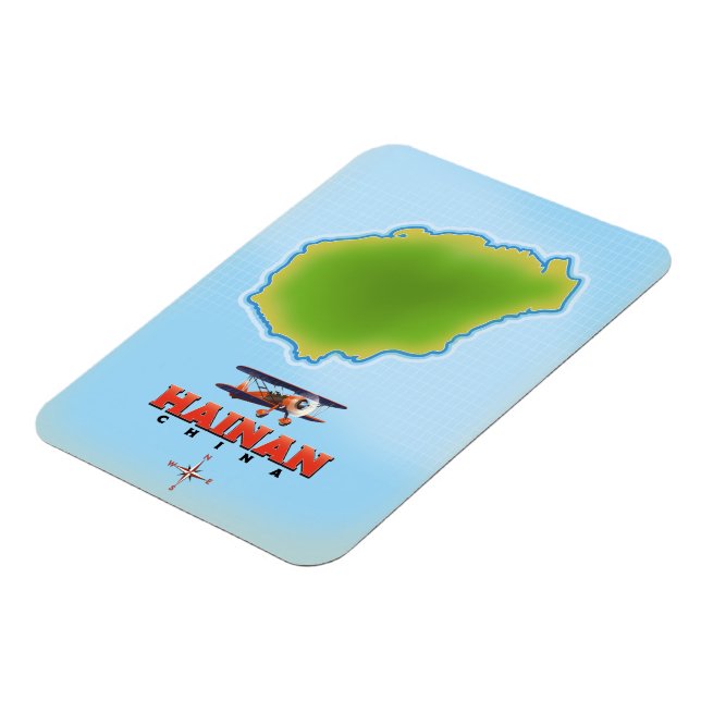 Magnet Flexible Carte de la Chine de Hainan (Côté Gauche)