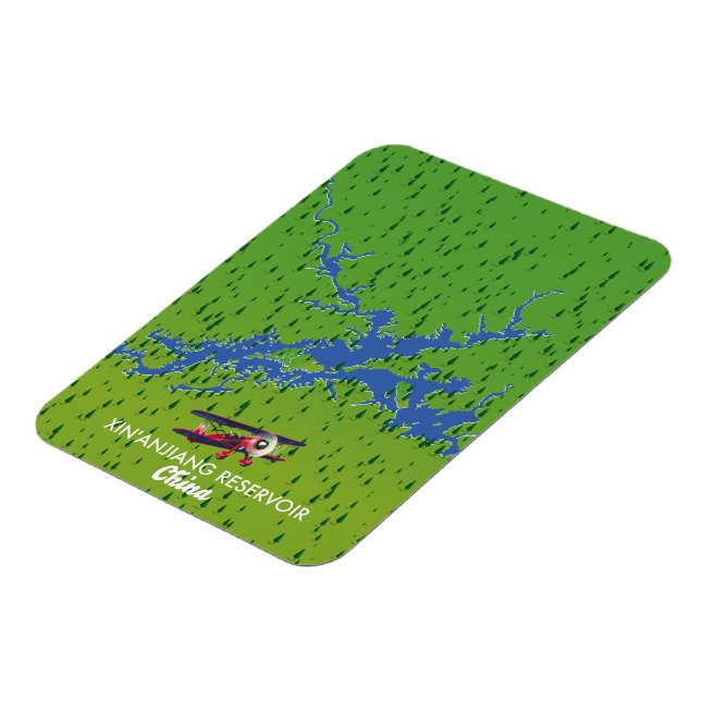 Magnet Flexible Carte de la Chine du réservoir de Xin'anjiang (Côté Gauche)
