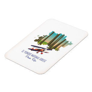 Magnet Flexible carte de la forêt nationale El Yunque de Porto Ric