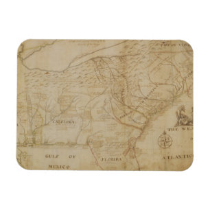 Magnet Flexible Carte de la région du sud-est de l'Amérique du
