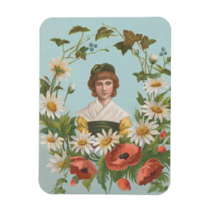 Magnet Flexible Carte de la Saint-Valentin allemande rétro kitsch,