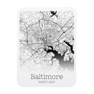 Magnet Flexible Carte de la ville de Baltimore