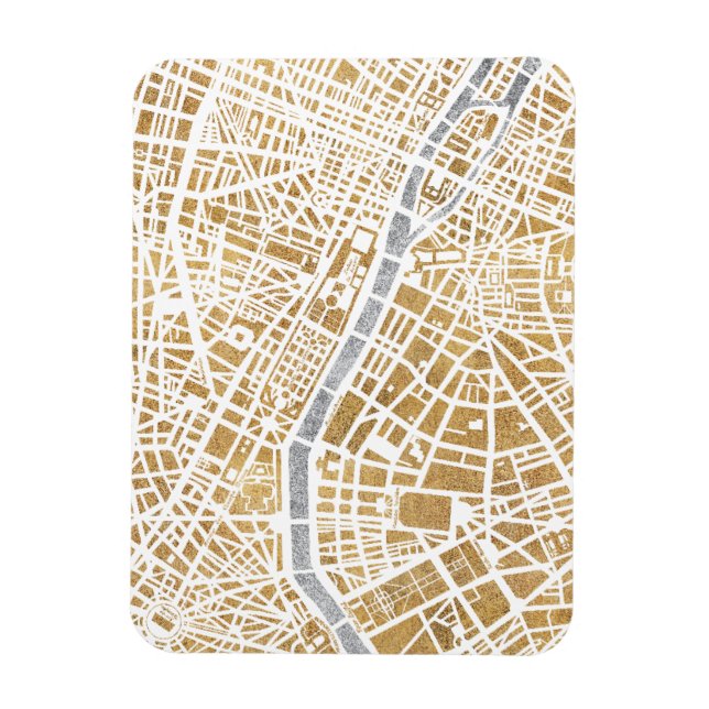 Magnet Flexible Carte De La Ville De Paris (Vertical)
