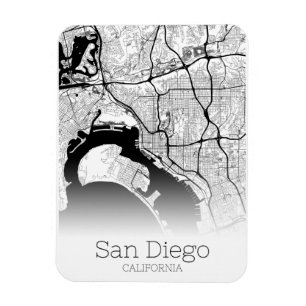 Magnet Flexible Carte de la ville de San Diego