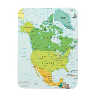 Magnet Flexible Carte de l'Amérique du Nord
