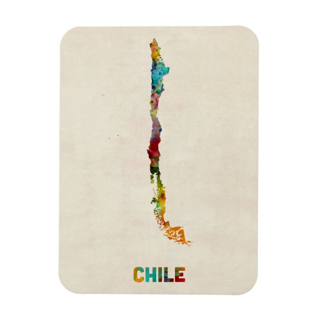 Magnet Flexible Carte de l'eau du Chili (Vertical)