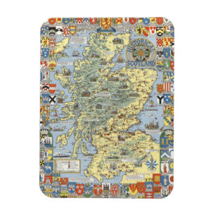 Magnet Flexible Carte de l'Écosse historique