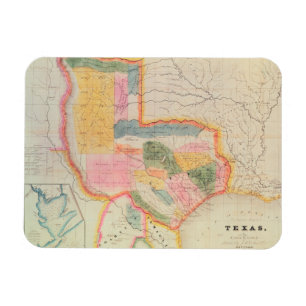 Magnet Flexible Carte de l'état du Texas   1835