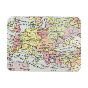 Magnet Flexible Carte de l'Europe   la troisième croisade