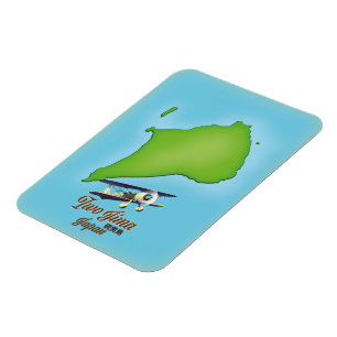 Magnet Flexible Carte de l'île Iwo Jima Japon