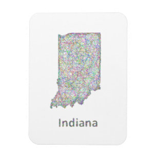 Magnet Flexible Carte de l'Indiana