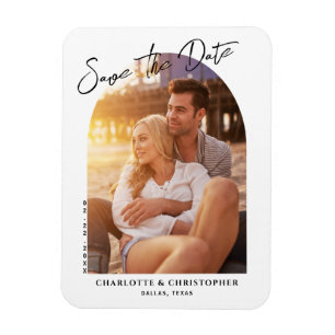 Magnet Flexible Carte de sauvegarde de date de mariage à arch mode