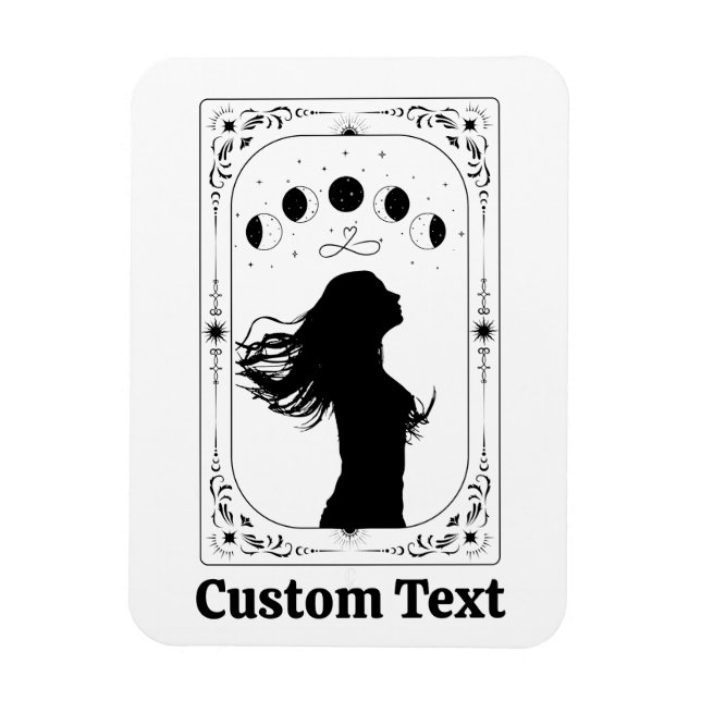 Magnet Flexible Carte de tarot personnalisée pour les cadeaux de f (Vertical)