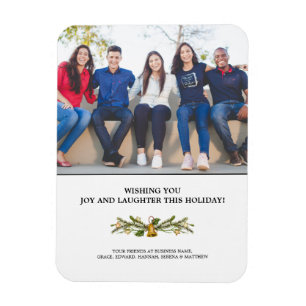 Magnet Flexible Carte de vacances d'entreprise Photo Company