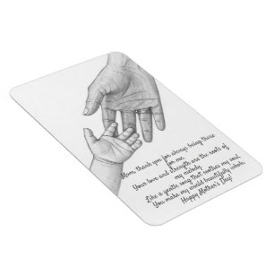 Magnet Flexible "Carte de voeux pour la fête des mères - Je t'aime