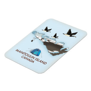 Magnet Flexible Carte de voyage de l'île Bathurst Canada