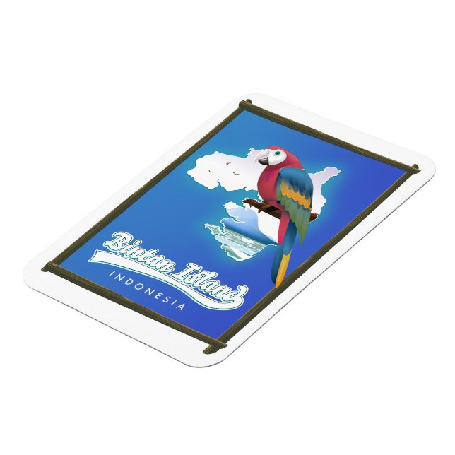 Magnet Flexible Carte de voyage de l'île de Bintan Indonésie (Côté Gauche)