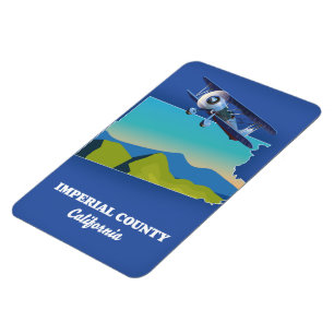 Magnet Flexible Carte de voyage du comté impérial de Californie Mu