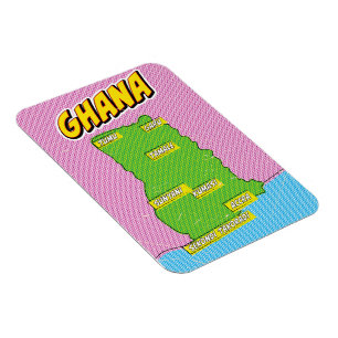 Magnet Flexible Carte de voyage du Ghana
