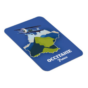 Magnet Flexible carte de voyage Occitanie France