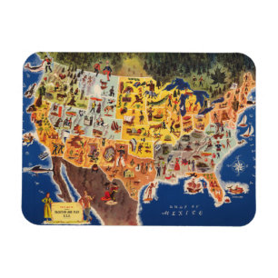 Magnet Flexible Carte des États-Unis - Vacances et Jeu