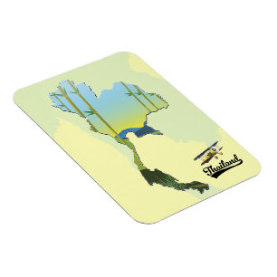 Magnet Flexible Carte des voyages en Thaïlande