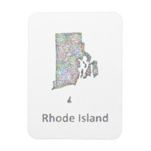 Magnet Flexible Carte d'Île de Rhode