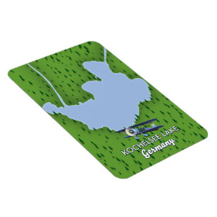 Magnet Flexible Carte du lac Kochelsee, Allemagne