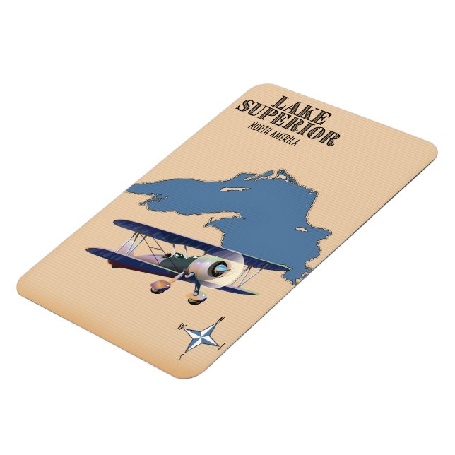 Magnet Flexible Carte du lac Supérieur Amérique du Nord (Côté Gauche)