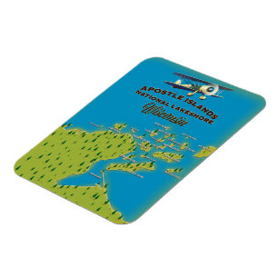 Magnet Flexible Carte du Lakeshore national des îles Apôtres