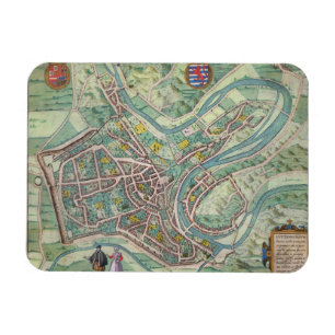 Magnet Flexible Carte du Luxembourg, de 'Civitates Orbis Terrarum
