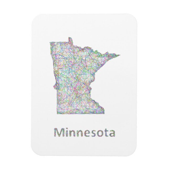 Magnet Flexible Carte du Minnesota (Vertical)