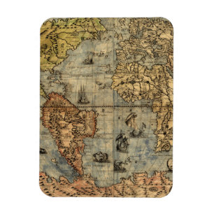 Magnet Flexible Carte du monde Atlas historique Vintage