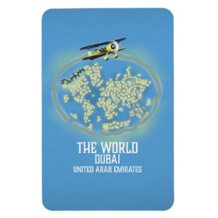 Magnet Flexible Carte du monde Dubaï Émirats arabes unis