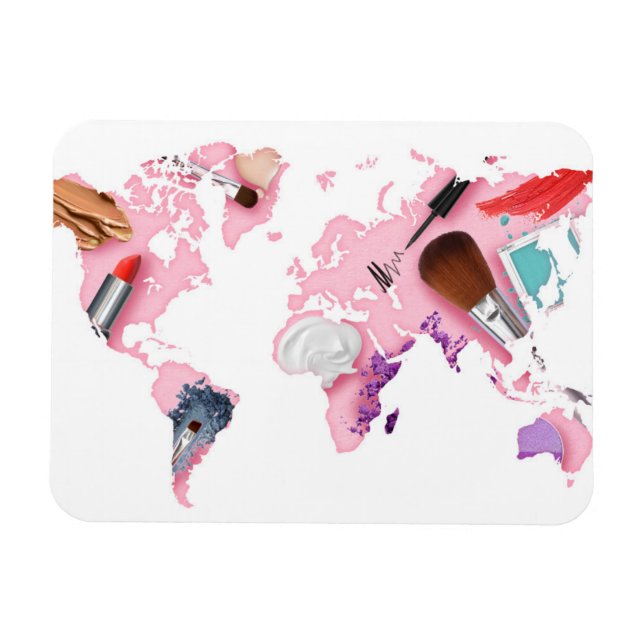 Magnet Flexible Carte du monde Pastel Comestics (Horizontal)