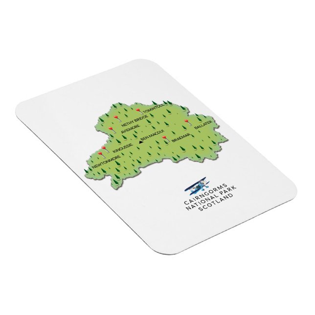 Magnet Flexible carte du parc national de Cairngorms (Côté Droit)