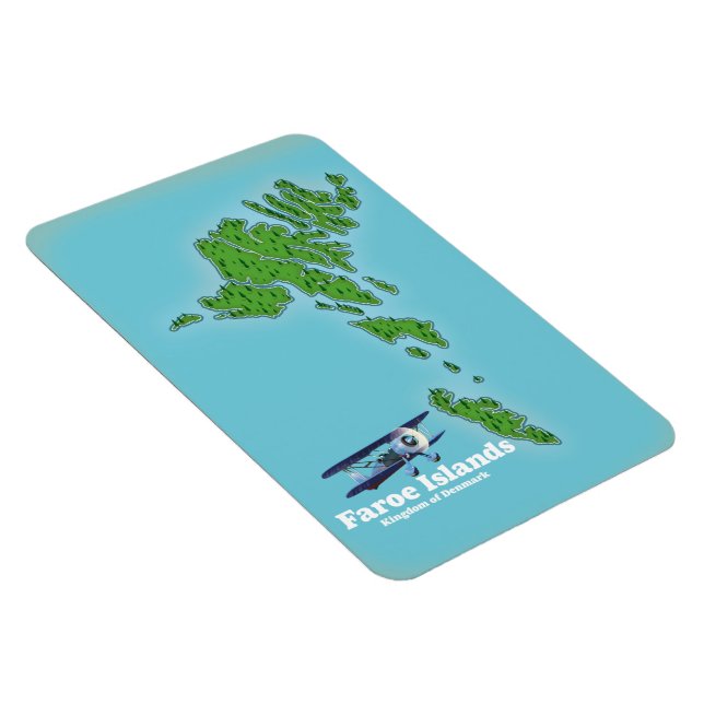 Magnet Flexible Carte du Royaume de Danemark des Îles Féroé (Côté Droit)