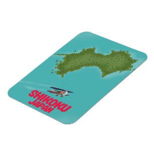 Magnet Flexible carte du Shikoku Japon