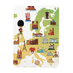 Magnet Flexible Carte européenne de bande dessinée