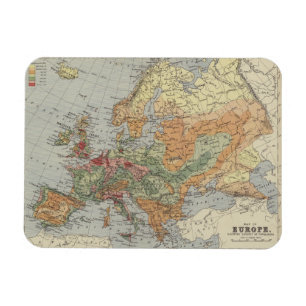 Magnet Flexible Carte européenne de la densité de population  