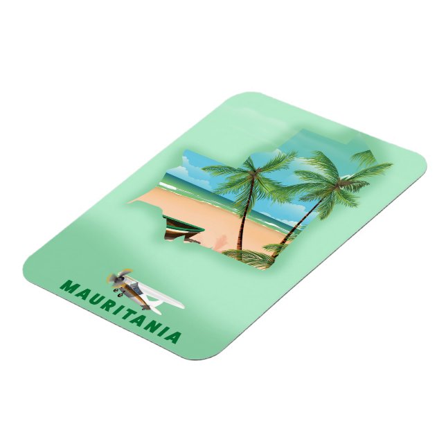 Magnet Flexible Carte illustrée de la Mauritanie (Côté Gauche)