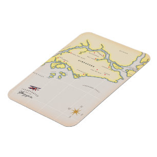 Magnet Flexible Carte illustrée de Singapour