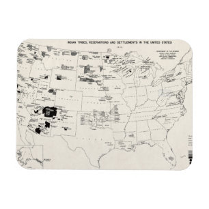 MAGNET FLEXIBLE CARTE : INDIENS D'AMERIQUE 2