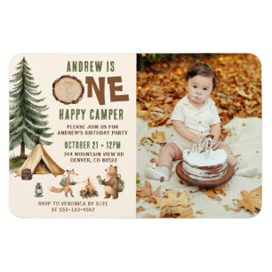 Magnet Flexible Carte magnétique d'invitation pour le 1er annivers