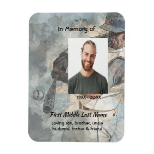Magnet Flexible Carte mémoire commémorative Baseball Sport