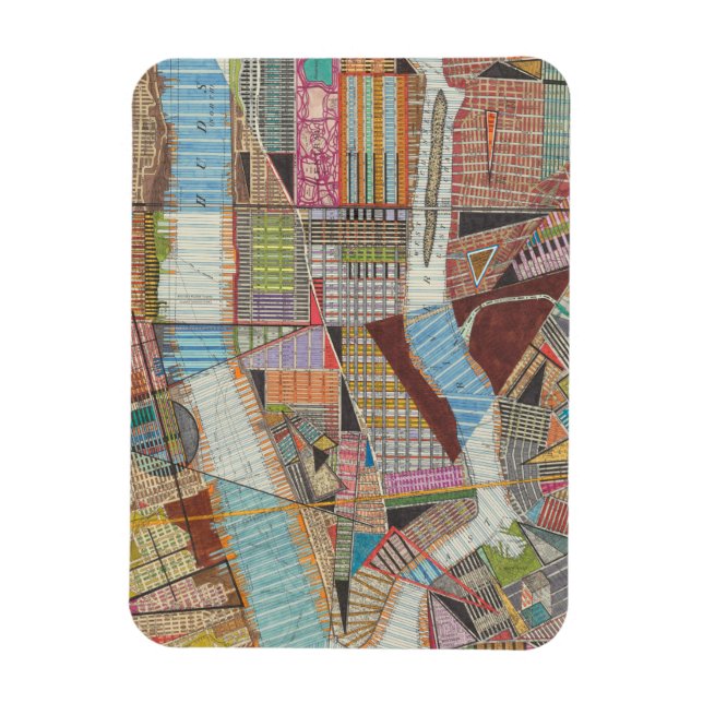 Magnet Flexible Carte moderne de New York II (Vertical)