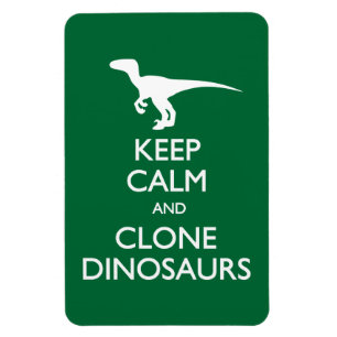 Magnet Flexible Carte postale Conserver Calme Clone Dinosaures