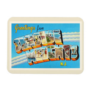 Magnet Flexible Carte postale de cru du New Jersey NJ de tailles